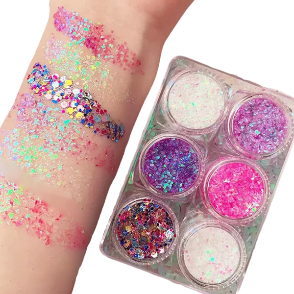 Face and Body Glitter Kit for Radiant Long Lasting Shine