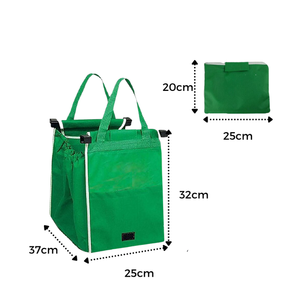Foldable Reusable Shopping Bag For Cart With Large Capacity