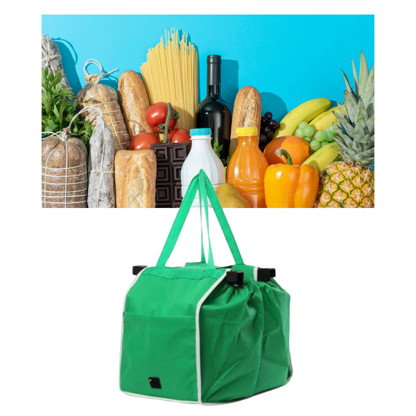 Foldable Reusable Shopping Bag For Cart With Large Capacity