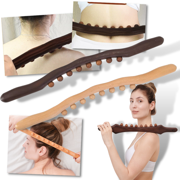 Natural Wood Muscle Massager For Deep Relaxation And Pain Relief