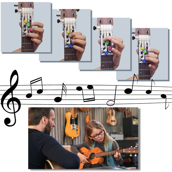 Portable Guitar Chord Learning Aid For Easy On The Go Practice