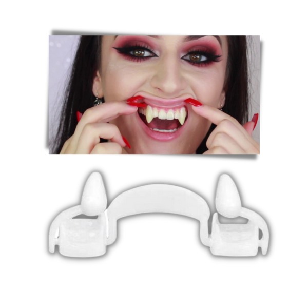 Realistic Vampire Fangs With Hidden Extendable Design For Halloween Costumes