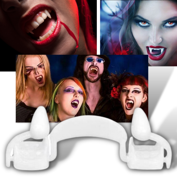 Realistic Vampire Fangs With Hidden Extendable Design For Halloween Costumes