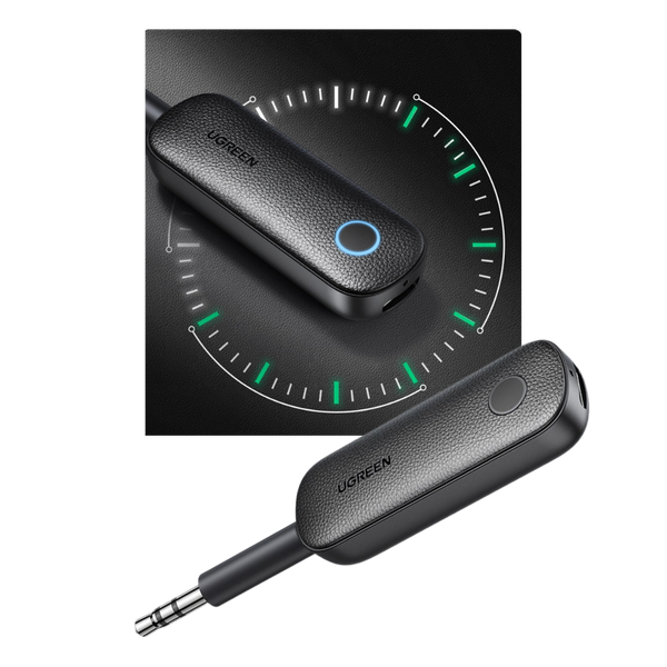Bluetooth 5.0 Wireless Audio Adapter With 3.5mm Jack Long Battery Life