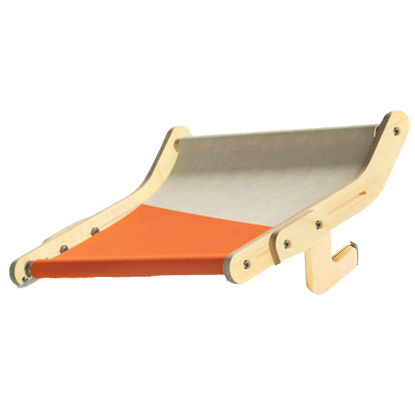 Solid Wood Window Perch for Cats With Safe Sunlit Viewing