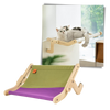 Solid Wood Window Perch for Cats With Safe Sunlit Viewing