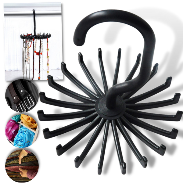 360 Degree Rotating Tie Hanger For Easy Closet Organization