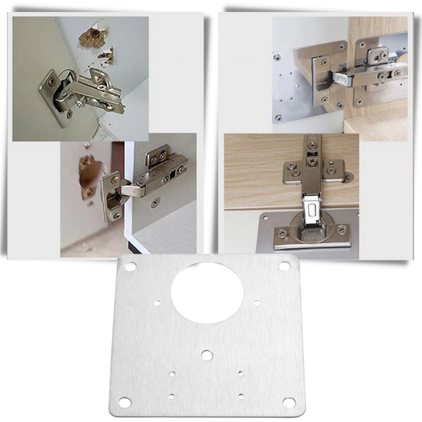 Premium Stainless Steel Hinge Repair Plates For Easy Cabinet Fixes