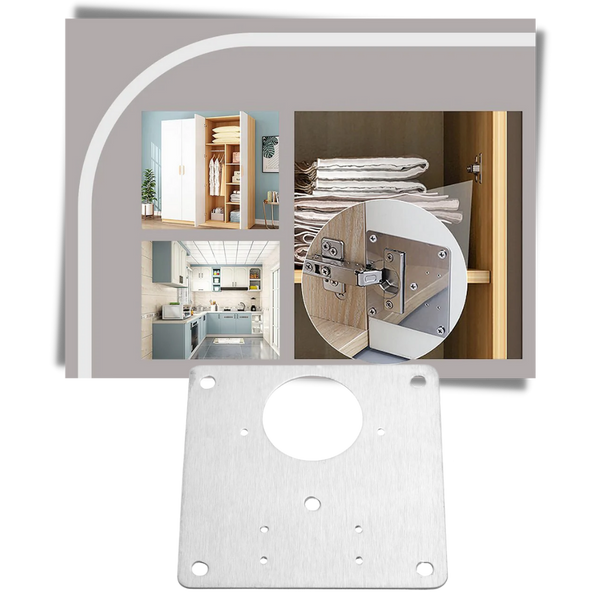 Premium Stainless Steel Hinge Repair Plates For Easy Cabinet Fixes