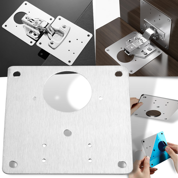 Premium Stainless Steel Hinge Repair Plates For Easy Cabinet Fixes