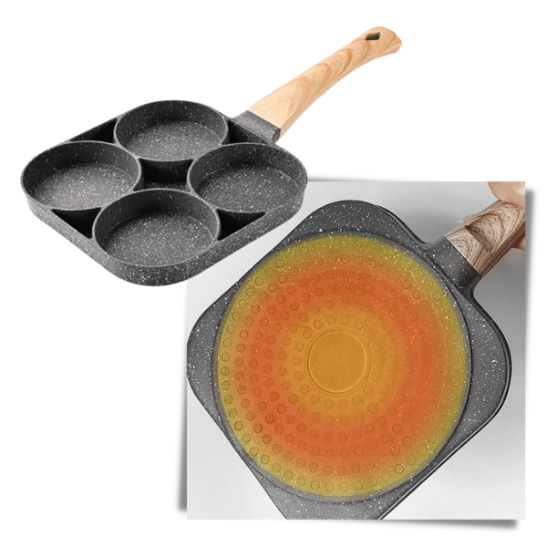 Premium Nonstick Frying Pan With Split Design For Quick Multi Dish Cooking