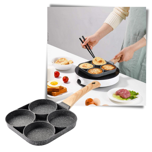 Premium Nonstick Frying Pan With Split Design For Quick Multi Dish Cooking