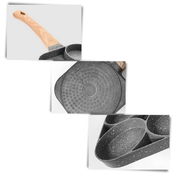 Premium Nonstick Frying Pan With Split Design For Quick Multi Dish Cooking