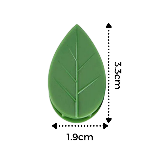Set Of 20 Leaf Shaped Adhesive Clips For Climbing Plants With Neat Support