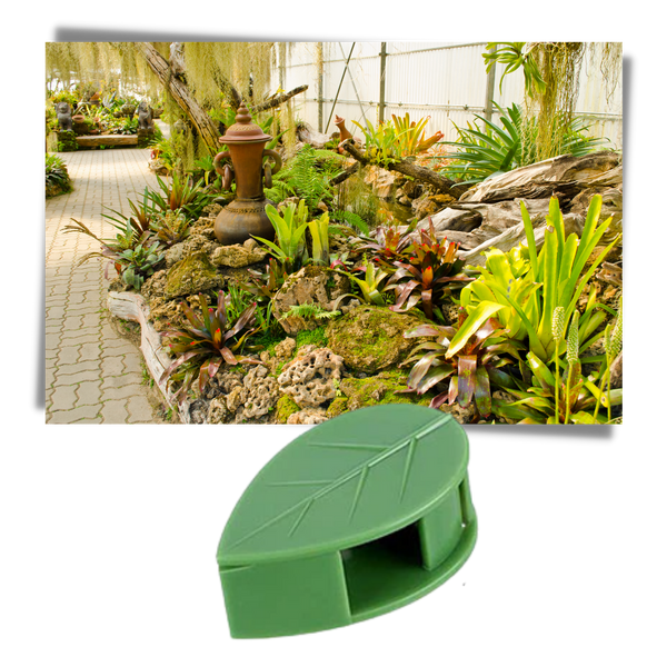 Set Of 20 Leaf Shaped Adhesive Clips For Climbing Plants With Neat Support