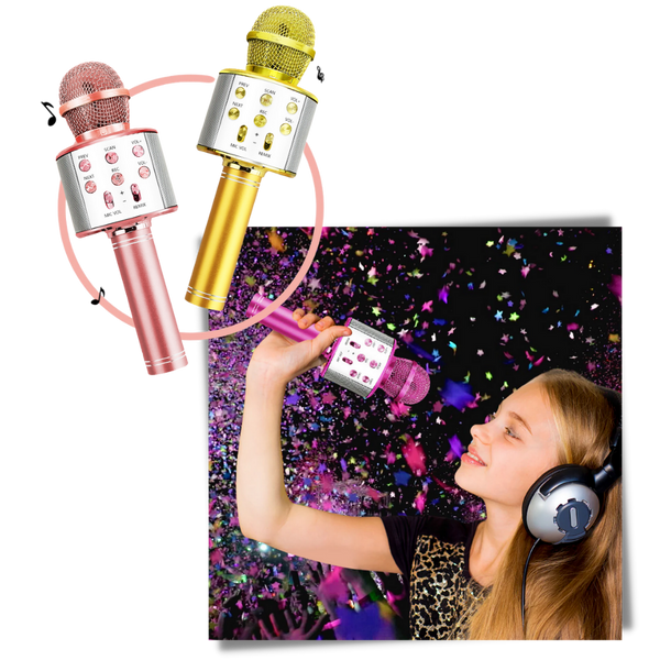 Premium Karaoke Microphone With Bluetooth And Noise Reduction Portable