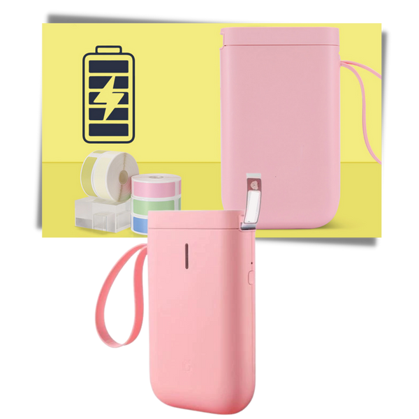 Portable Label Printer With High Capacity Battery For On The Go Labeling