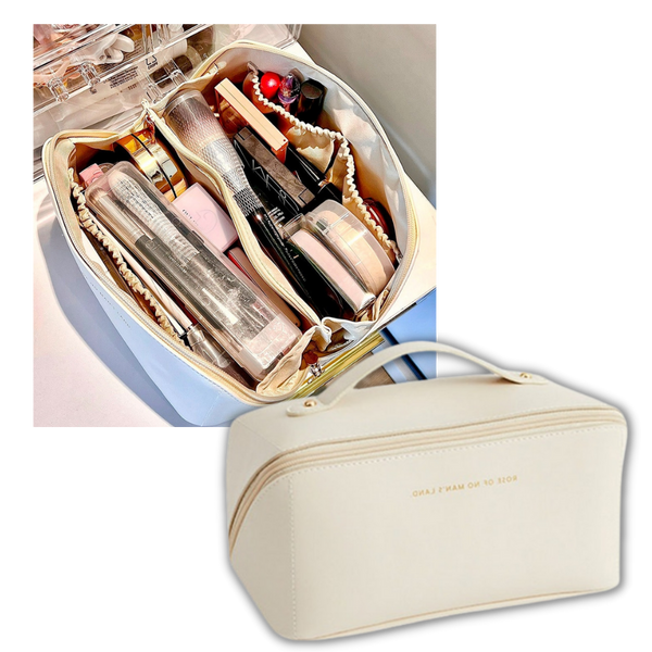 Premium Large Capacity Makeup Organizer Travel Bag for On the Go Organization
