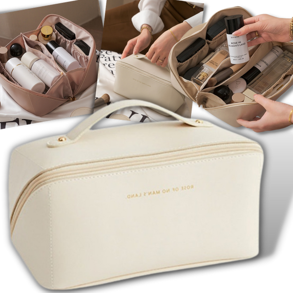 Premium Large Capacity Makeup Organizer Travel Bag for On the Go Organization