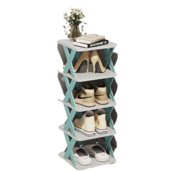 Multi Tier Space Saving Shoe Organizer Rack For Efficient Closet Storage