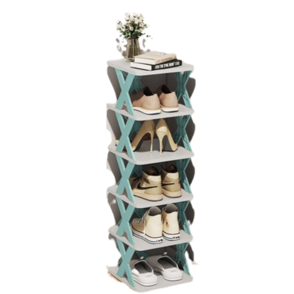 Multi Tier Space Saving Shoe Organizer Rack For Efficient Closet Storage