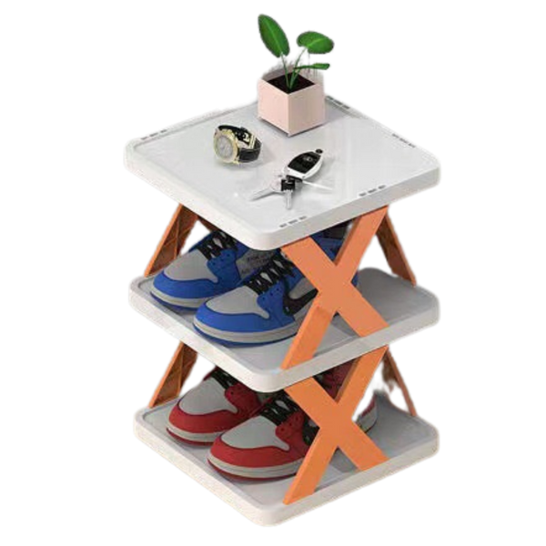 Multi Tier Space Saving Shoe Organizer Rack For Efficient Closet Storage