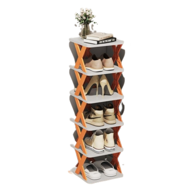 Multi Tier Space Saving Shoe Organizer Rack For Efficient Closet Storage
