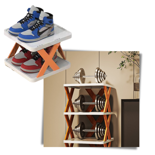 Multi Tier Space Saving Shoe Organizer Rack For Efficient Closet Storage