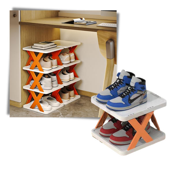 Multi Tier Space Saving Shoe Organizer Rack For Efficient Closet Storage