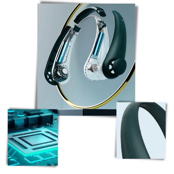 Portable Neck Fan With Rechargeable Battery For Personal Cooling
