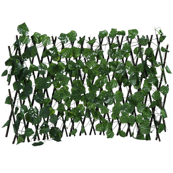 Expandable Artificial Plant Fence for Privacy and UV Protection