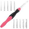 Illuminated Crochet Hook Set With Ergonomic Handles And Built In Light