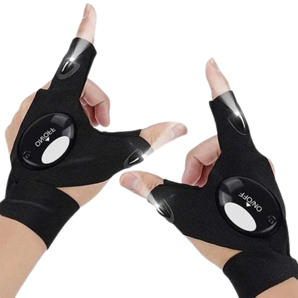 Waterproof LED Gloves For Nighttime Visibility And Outdoor Work