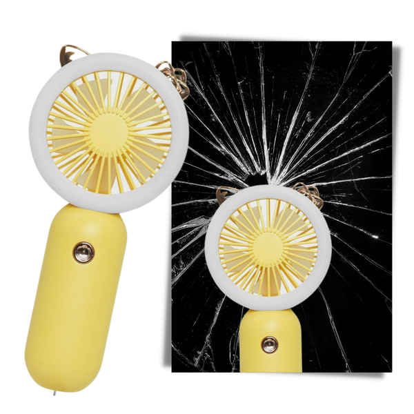 Portable USB Handheld Fan With LED Light For Quick Cooling