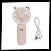 Portable USB Handheld Fan With LED Light For Quick Cooling