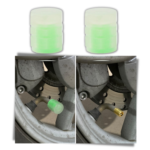 Luminous Valve Caps For Cars Pack Of 4 Enhance Nighttime Valve Visibility