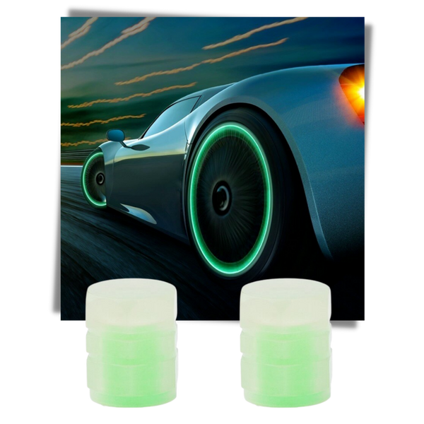 Luminous Valve Caps For Cars Pack Of 4 Enhance Nighttime Valve Visibility