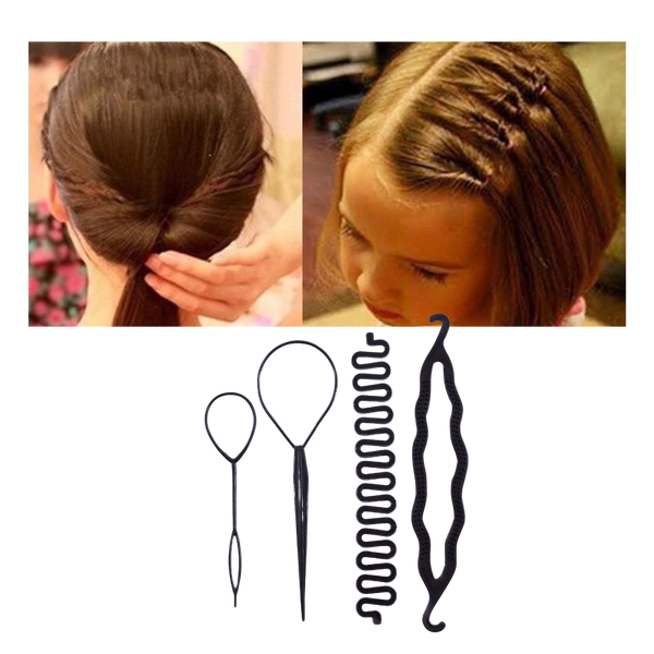 Hair Braiding Kit For DIY Perfect Braids Anywhere Portable