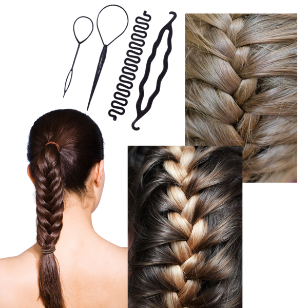 Hair Braiding Kit For DIY Perfect Braids Anywhere Portable