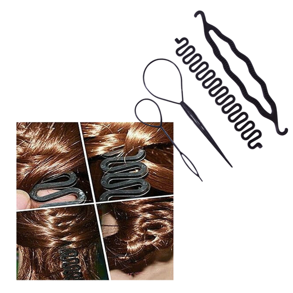 Hair Braiding Kit For DIY Perfect Braids Anywhere Portable