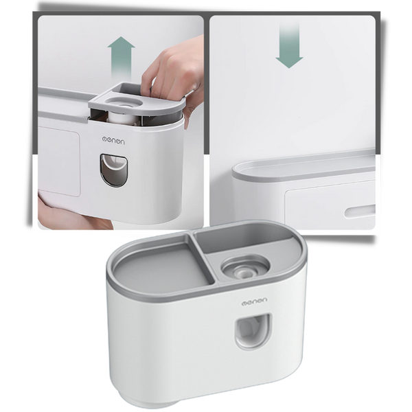 Automatic Toothbrush and Toothpaste Dispenser Rack for Hygienic Storage