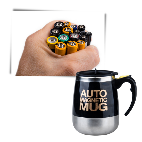 Premium Self-Stirring Stainless Steel Mug For On-The-Go Coffee