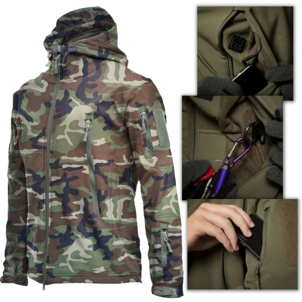 Tactical Jacket With All Weather Windproof And Waterproof Protection