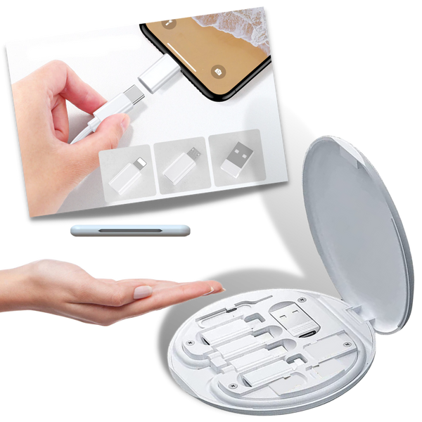 Gadget Storage Box With Portable Cable Access And Secure Organization