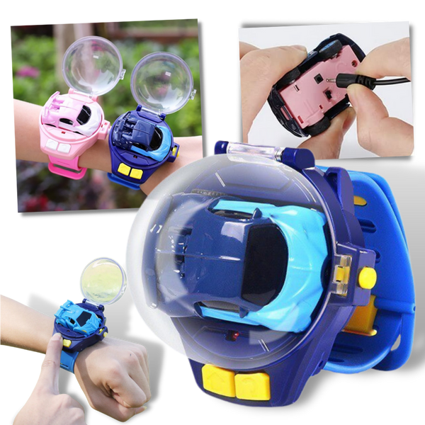 Rechargeable RC Car Watch for Kids with Durable Dustproof Design