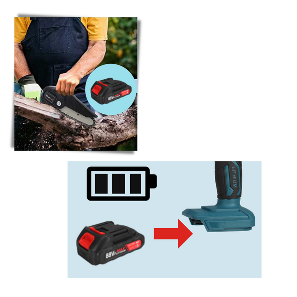Mini Gardening Chainsaw With LED Light For Precise Pruning