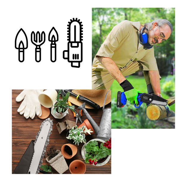 Mini Gardening Chainsaw With LED Light For Precise Pruning