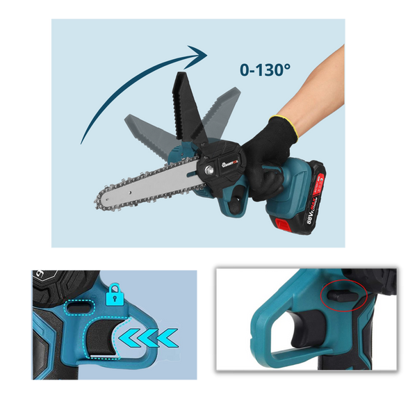 Mini Gardening Chainsaw With LED Light For Precise Pruning