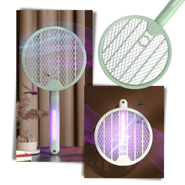 Rechargeable Two In One Foldable Mosquito Racket For Indoor And Outdoor Use