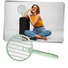 Rechargeable Two In One Foldable Mosquito Racket For Indoor And Outdoor Use